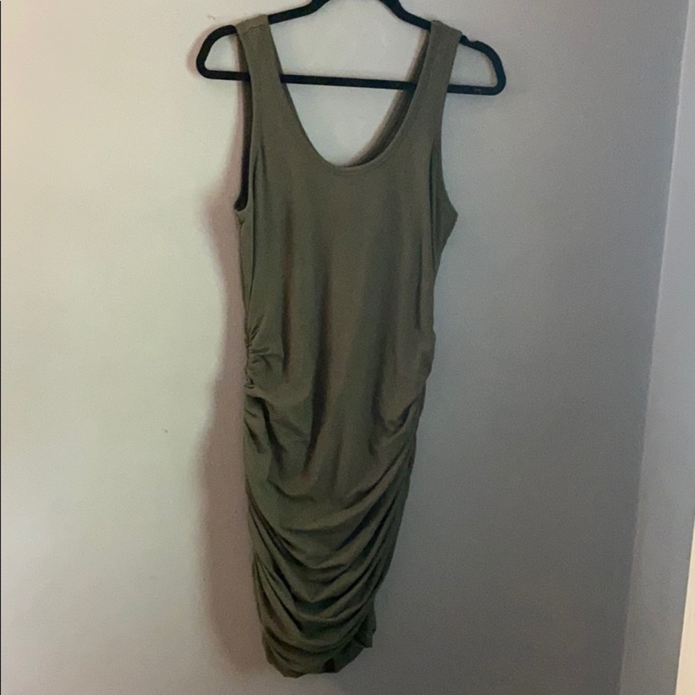 Express fitted rouched dress